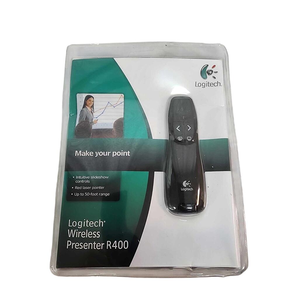 Logitech R400 Presenter Remote Control & Red Laser Pointer - Brand New Sealed
